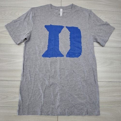 Duke Blue Devils T Shirt Mens Medium Gray Basketball College Athletic Canvas — duke fan gear