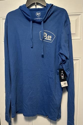 Pittsburgh Panthers Men’s L 47 Brand L/S Tshirt Hoodie- NWT — pittsburgh fan gear