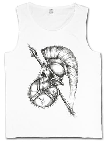 SPARTAN GEAR TANK TOP VEST Sparta Spartans Shield Spear Helmet Leonidas 300 — michigan-state fan gear