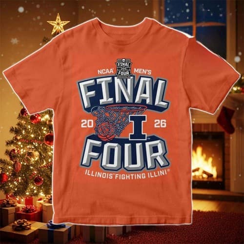 Illinois Fighting Illini 2026 NCAA Men's Basketball March Madness T-Shirt — illinois fan gear