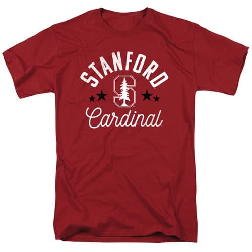 Stanford University Adult T-Shirt Cardinal, Cardinal, S-3XL — stanford fan gear