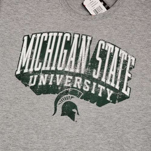Michigan State Shirt MSU Spartans Mens Large Gray Casual Football NCAA NWT — michigan-state fan gear