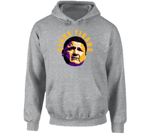 Geaux Tigahs Ed Orgeron Lsu Football Coach Fan Hoodie — lsu fan gear