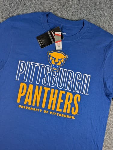 Pittsburgh Panthers Captivating T Shirt Mens Medium Blue University of Pittsburg — pittsburgh fan gear