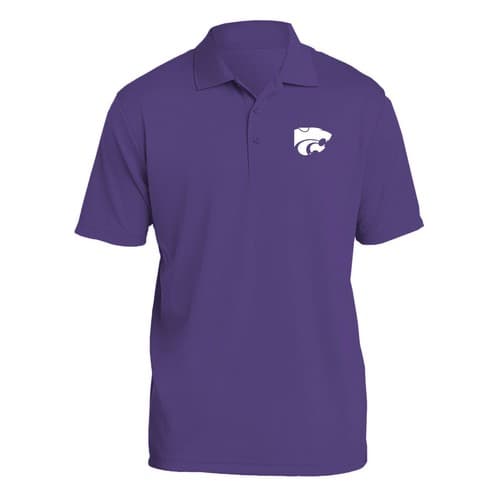 Kansas State Wildcats Primary Logo Left Chest Polo - Purple — kansas-state fan gear