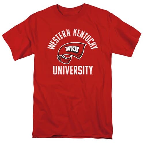 Western Kentucky University Adult T-Shirt Hilltoppers Logo, Red, S-5XL — western-kentucky fan gear