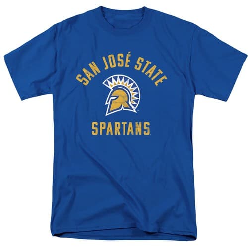 San Jose State University Adult T-Shirt Spartans Logo, Royal Blue, S-5XL — san-jose-state fan gear