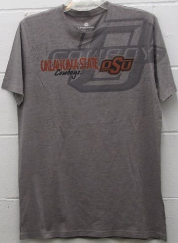 Men's Oklahoma State Cowboys Tee T Shirt Heather Gray NCAA Football Medium New — oklahoma-state fan gear