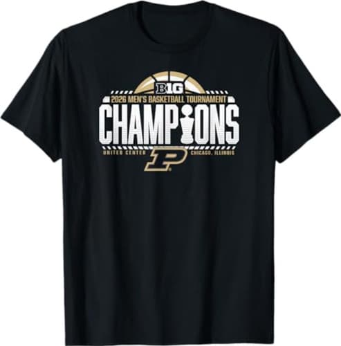 Purdue Boilermakers Men's Basketball Big Ten Champs 2026 T-Shirt — purdue fan gear
