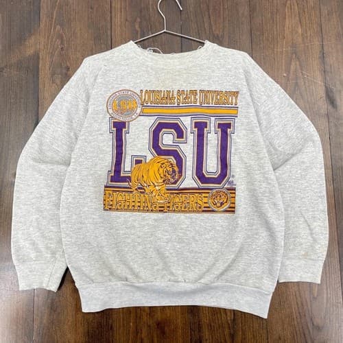 Vintage 1990s LSU Louisiana State University Sweatshirt Tigers Crewneck Retro — lsu fan gear