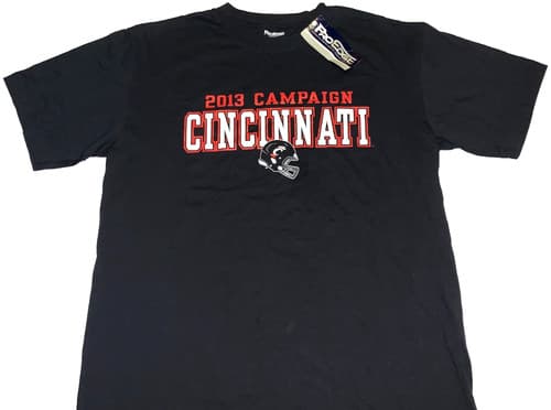 Rare Vintage 2013 University Cincinnati Bearcats Football T-Shirt New! NWT LARGE — cincinnati fan gear