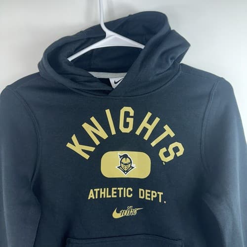 NWT Nike UCF Knights Boy’s Small Black Fleece Hoodie Sweatshirt B31048 $55 — ucf fan gear