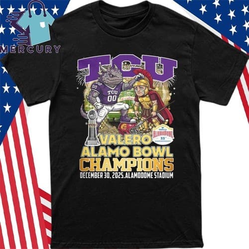 TCU Horned Frogs Valero Alama Bowl Champions 2025 Mascot Shirt — tcu fan gear
