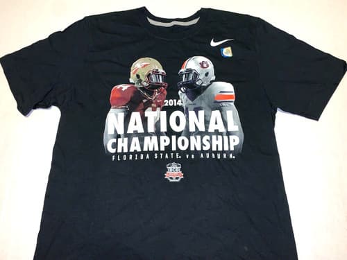 Florida State Seminoles Auburn Tigers 2014 Football Championship T-Shirt New! LG — florida-state fan gear