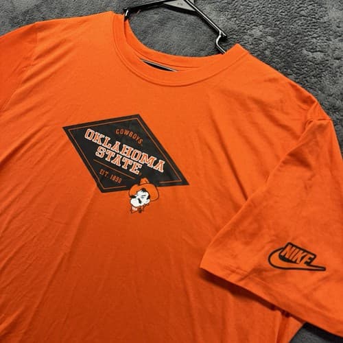 Nike Oklahoma State Shirt Mens 2XL Orange Dri Fit Performance Team Issued OSU — oklahoma-state fan gear