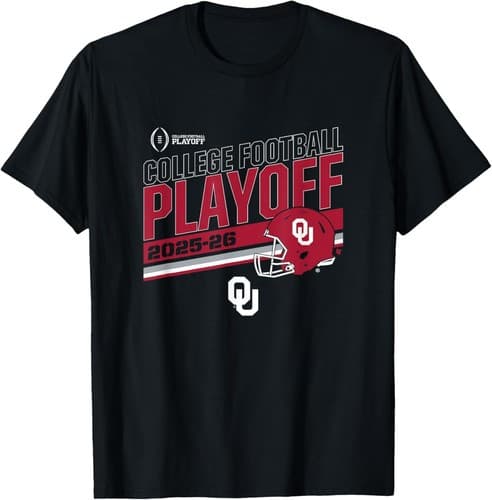 Oklahoma Sooners College Football Playoff Stripe 2025 T-Shirt — oklahoma fan gear