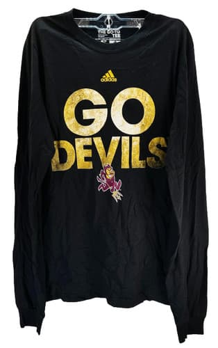 adidas Men's Arizona Sun State Devils "Go Devils" Long Sleeve Tee-Black Small — arizona-state fan gear