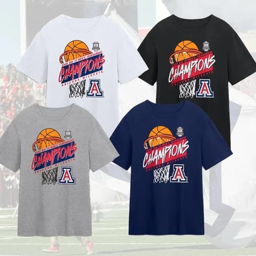 HOT! Arizona Wildcats 2026 Big 12 Basketball Tournament Champions Gift For Fan S — arizona fan gear