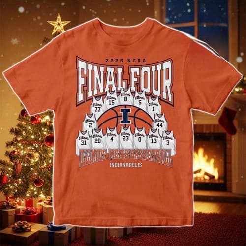 Illinois Fighting Illini Men's Basketball 2026 Final Four T-Shirt,  FAST SHIP — illinois fan gear
