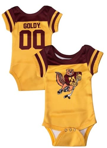 University of Minnesota Golden Gophers Official Hockey Logo Baby Onecie — minnesota fan gear