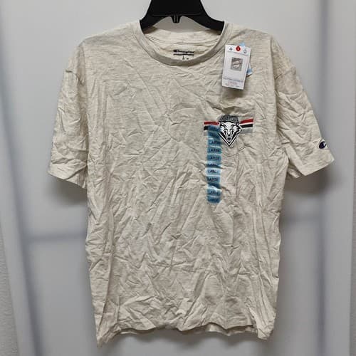Champion New Mexico Lobos Men's Short Sleeve T-Shirt Oatmeal Beige Large — new-mexico fan gear