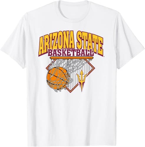Arizona State Sun Devils Basketball Pivot White Unisex T-Shirt — arizona-state fan gear