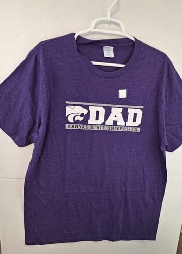 Kansas State Wildcats K-STATE Dad T-shirt Purple Men's Large NEW — kansas-state fan gear