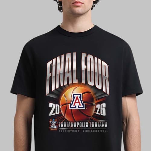 Arizona Wildcats Men's Basketball 2026 NCAA D1 Tournament Final T-Shirt — arizona fan gear