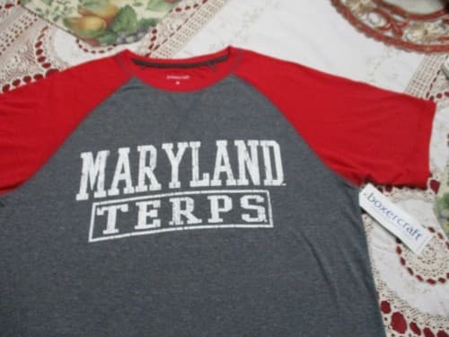 MARYLAND TERRAPINS TERPS BOXERCRAFT BRAND SPIRITWEAR T-SHIRT- MED NEW NWT RARE — maryland fan gear