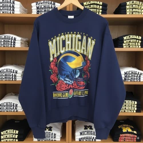 Vintage 90s Michigan Wolverines University T-Shirt, Sweatshirt & Hoodie — michigan fan gear