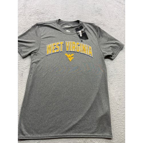 West Virginia NCAA Mountaineers Men Small Gray Performance Graphic T-Shirt — west-virginia fan gear