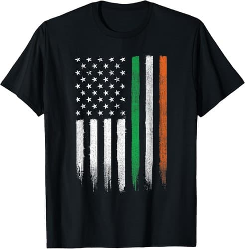 Patriotic Irish American Flag Ireland St. Patrick's Day T-Shirt — notre-dame fan gear