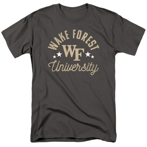Wake Forest University Adult T-Shirt Demon Deacons, Charcoal, S-5XL — wake-forest fan gear