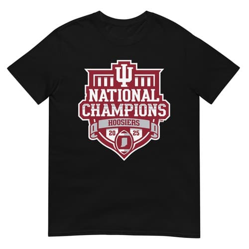 Indiana Hoosiers National Champs 2025 Football  Gray T-Shirt — indiana fan gear