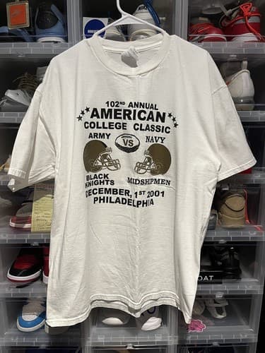 Vtg Army Black Knights vs Navy Midshipmen 2001 Football Game Jerzees T-Shirt XL — navy fan gear