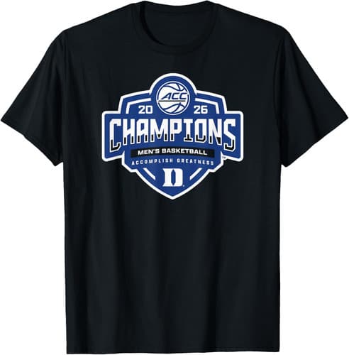 Duke Blue Devils Men's Basketball Acc Champs 2026 T-Shirt — duke fan gear
