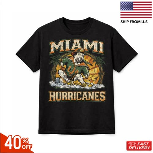 Miami Hurricanes Shirt, Vintage College Football Tee, Retro Sports Graphic sale — miami fan gear