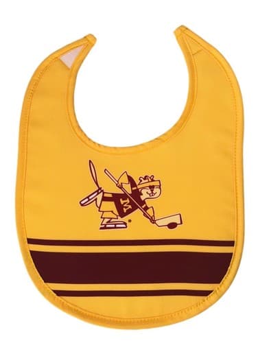 University of Minnesota Golden Gophers Official Hockey Infant Bib Side Goldy — minnesota fan gear