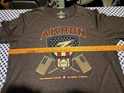 Akron Zips T-Shirt Mens XXL Gray  Colosseum Operation Hat Trick — akron fan gear