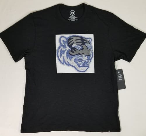'47 Brand UNIVERSITY of MEMPHIS TIGERS Black Short Sleeve T-Shirt Adult XXL NWT — memphis fan gear