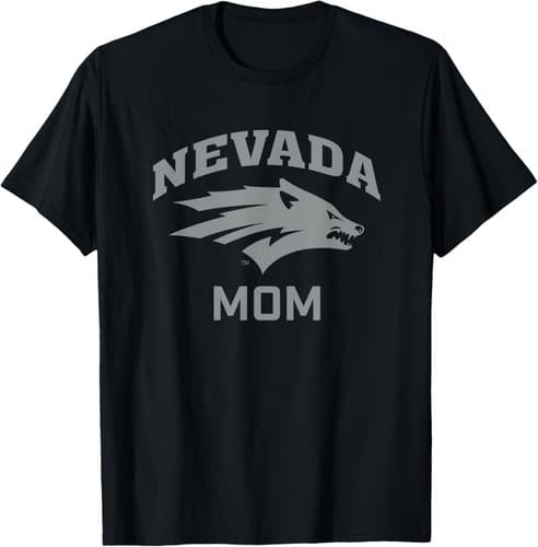University of Nevada Reno Wolf Pack Arched Mom T-ShirtBESTSELLER — nevada fan gear