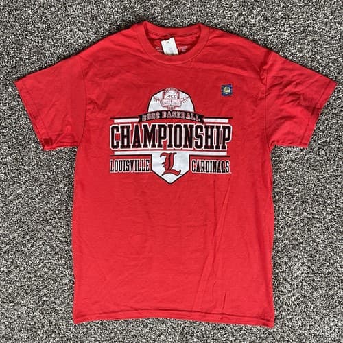 ACC Baseball Tournament Louisville Cardinals T-Shirt Red Men’s Size Medium New — louisville fan gear