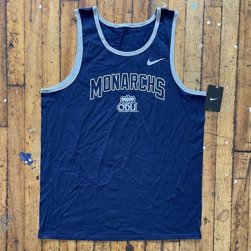 NIKE Old Dominion University Monarchs Sleeveless Navy All Purpose Tank - NWT — old-dominion fan gear