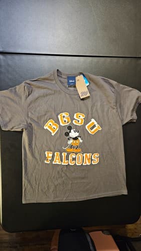 Bowling Green Falcons Disney Blue 84 Graphic T-Shirt Adult L Gray Mickey Mouse — bowling-green fan gear