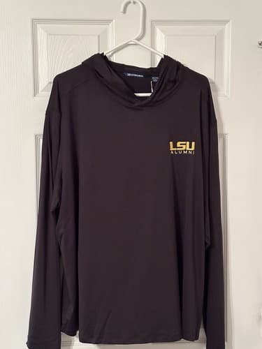 Men’s Size 3XL LSU Tigers Cutter And Nick Black Hoodie T-Shirt Long Sleeves — lsu fan gear