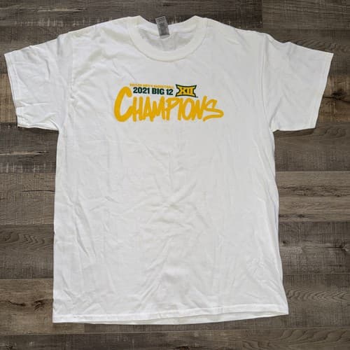 Baylor University Bears Football 2021 Big 12 Conference Champions T-Shirt Size L — baylor fan gear