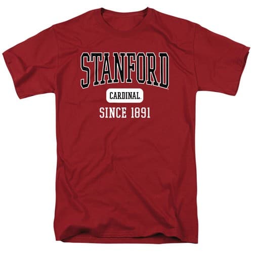 Stanford University Adult T-Shirt Est. Date, Cardinal, S-3XL — stanford fan gear