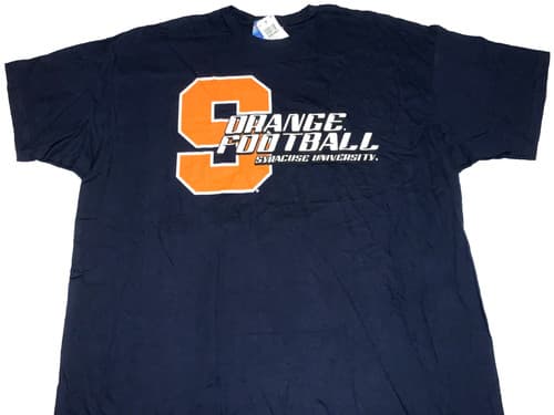 Rare! Vintage 2010s Syracuse University Orange Football T-Shirt New! NWT XXL 2X — syracuse fan gear