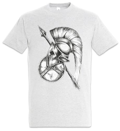 SPARTAN GEAR T-SHIRT - Sparta Spartans Shield Spear Helmet Leonidas 300 — michigan-state fan gear