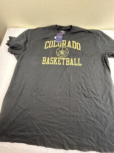University Of Colorado Buffaloes Basketball Men’s Black T Shirt CU Sz 4XL New — colorado fan gear